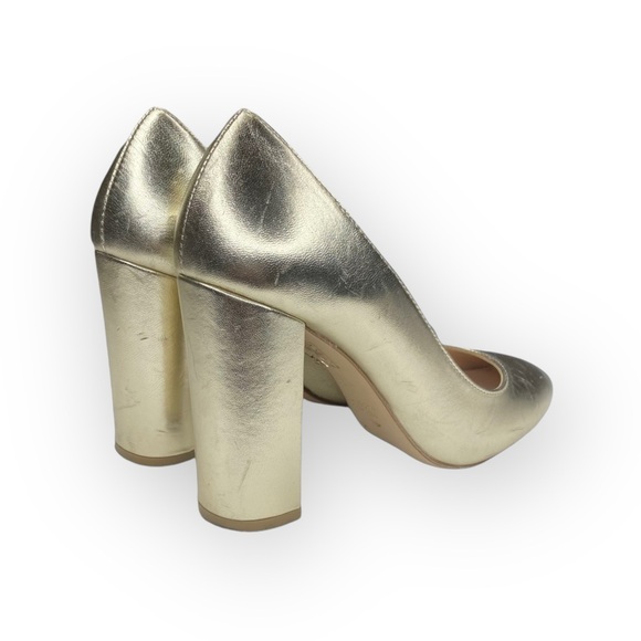 Summit White Mountain ᪥ Aggie Round Chunky Heels Pumps Shoes ᪥ Gold ᪥ 39 8.5M 9M - Picture 3 of 16